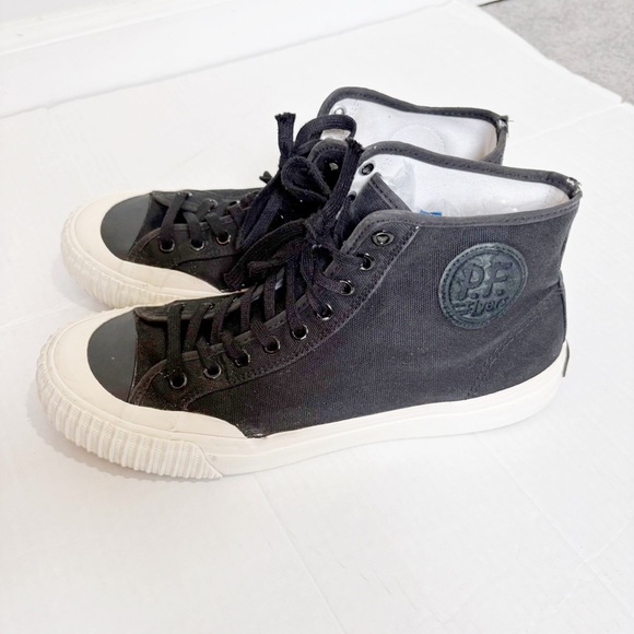 PF Flyers Center Hi Black Sneakers Men’s Size 10.5 Women’s Size 12 Sandlot Suede - Picture 2 of 12